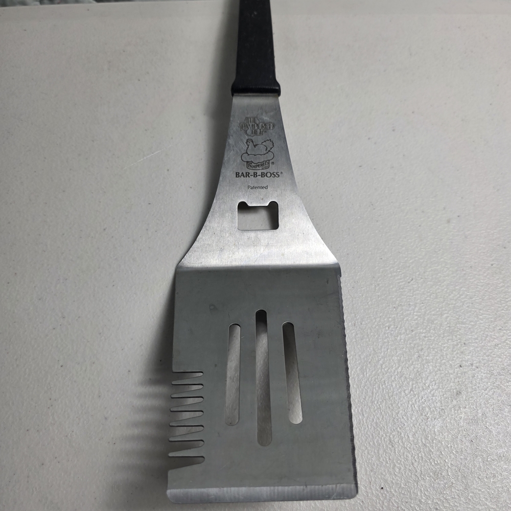 BAR-B-BOSS® Stainless Steel BBQ Spatula with Black Handle